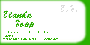 blanka hopp business card